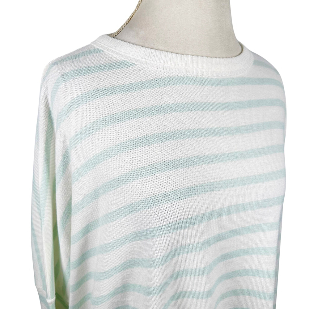 MerSea Sz OS One Size Fits Mint Stripe The Catalina Travel Pullover Sweater - Picture 8 of 10